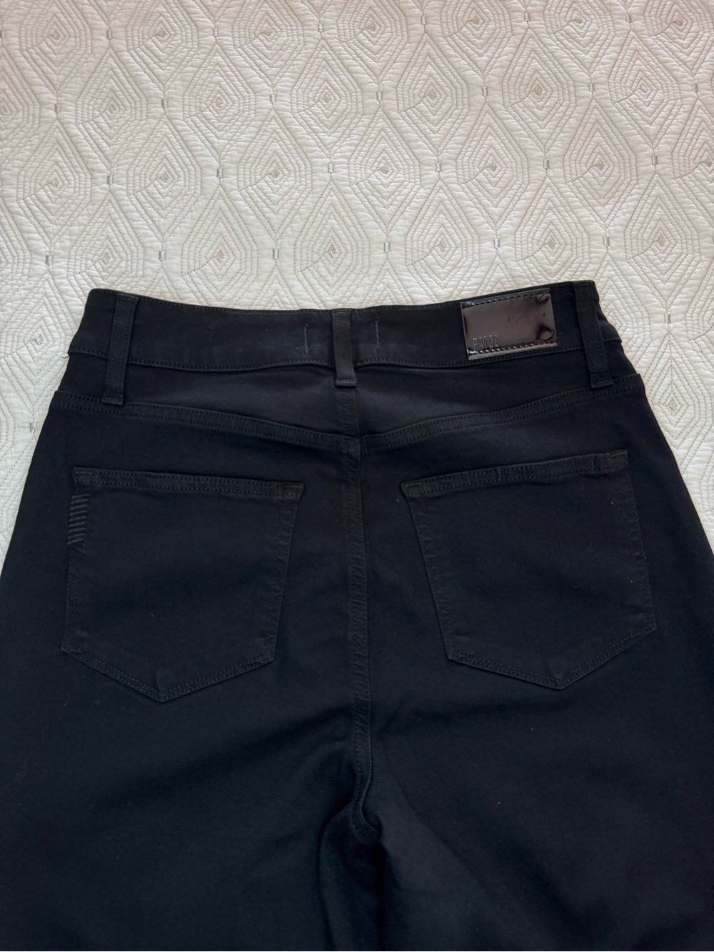 Paige Anessa 31" Wide Leg Jean High Rise Black Shadow, Size 27 - Picture 8 of 16